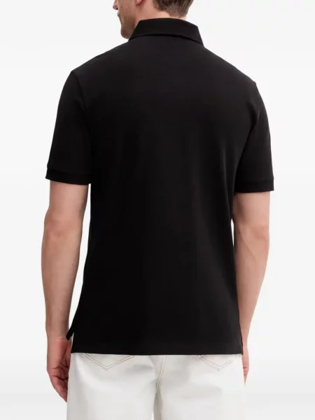 Tricou polo Armani Exchange cu autograf negru