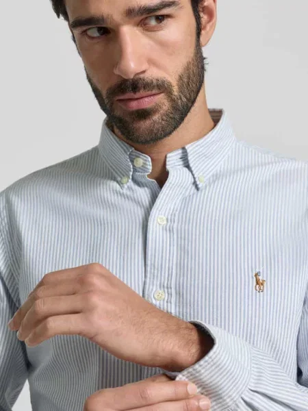 Koszula Polo Ralph Lauren z twillu niebieska