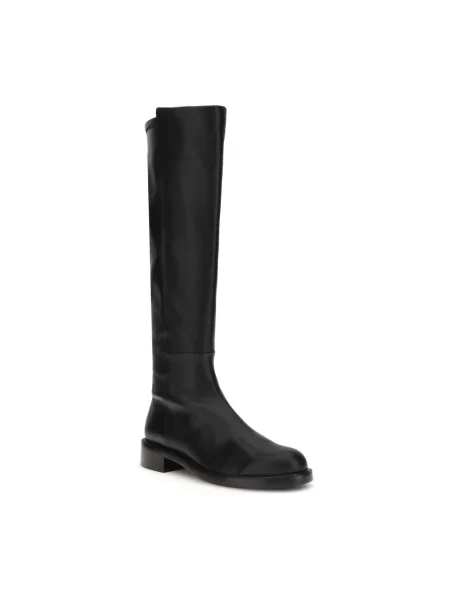 Muszkieterki Stuart Weitzman skórzane czarne