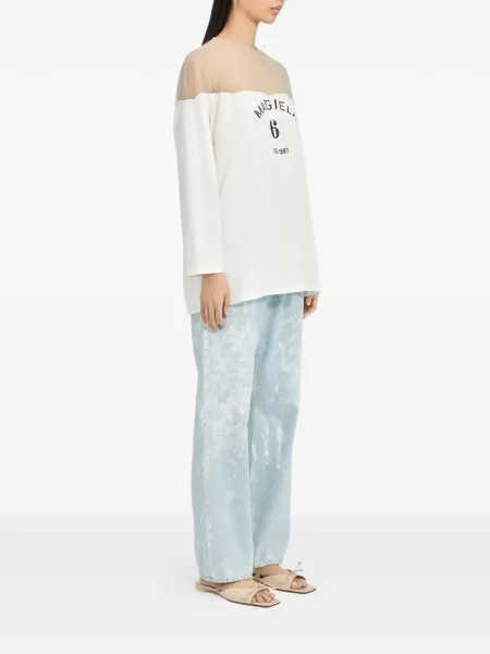 Tricou Mm6 Maison Margiela cu autograf alb