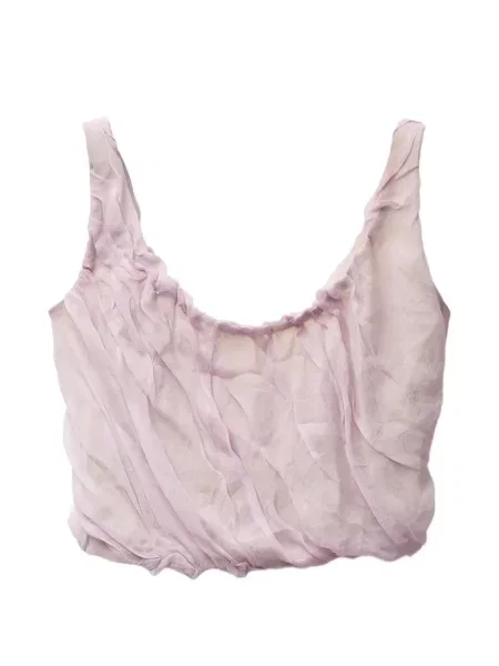 Top Versace plisat violet