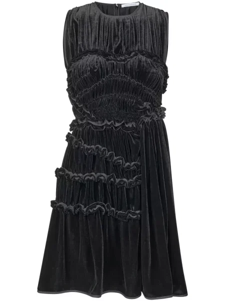 Rochie midi Cecilie Bahnsen plisată până la genunchi de costum negru