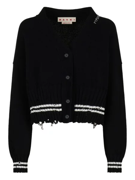 Cardigan Marni cu decolteu în V negru