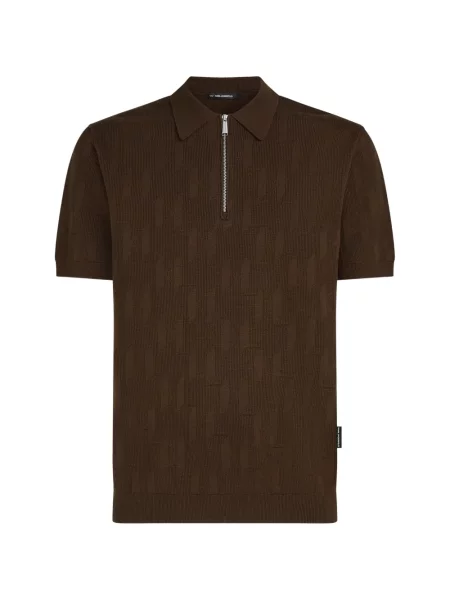 Tricou polo Karl Lagerfeld maro