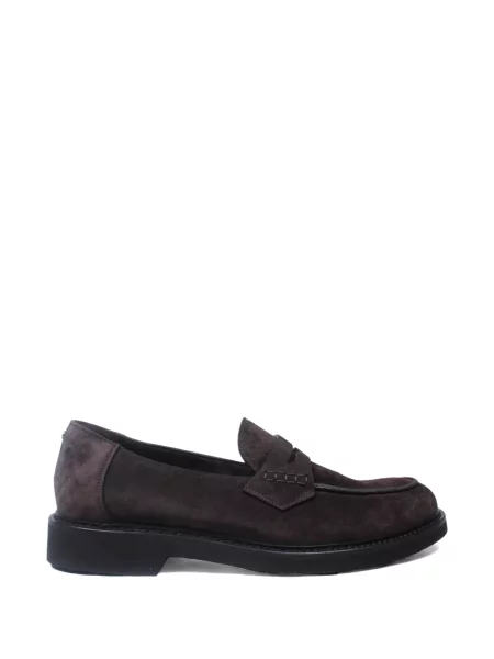 Pantofi loafer Canali din piele maro