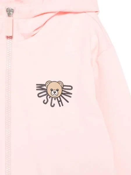 Bluza z kapturem dziecięca Moschino różowa