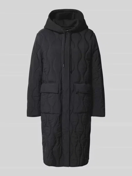 Płaszcz pikowany z kapturem Jake*s Casual czarny