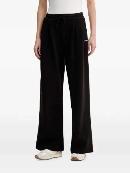 Pantaloni Guess cu imagine alergare cu cordon negru