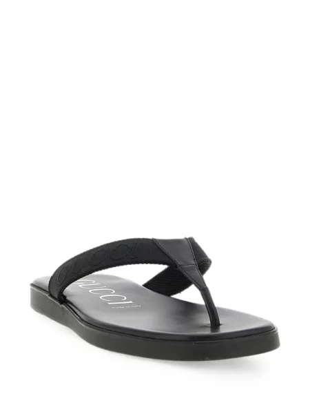 Sandale Gucci din piele cu autograf negru