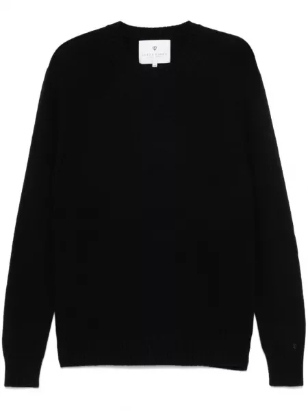 Pulover Seven Gauge de lână cu decolteu rotund negru