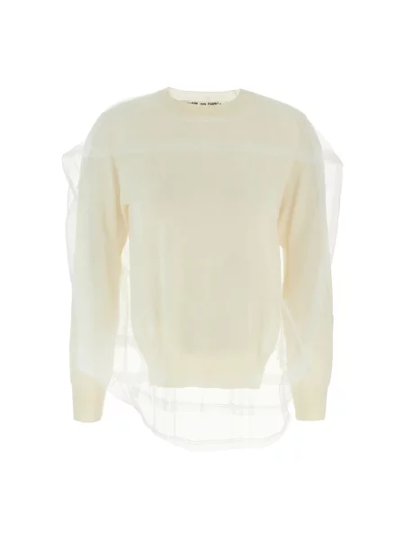 Sweter Comme Des Garcons tiulowy biały