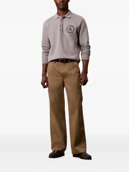 Polo Calvin Klein με κέντημα γκρι