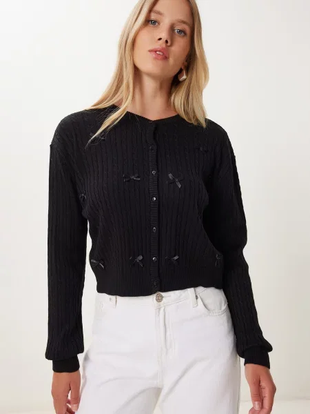 Happiness İstanbul Geacă tricotată negru