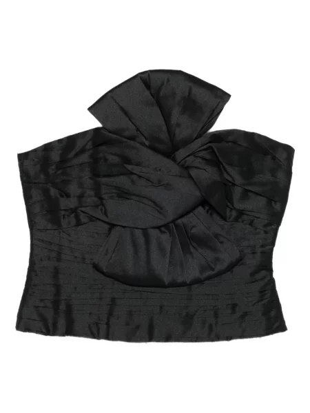 Bluzka Aje z kokardką czarna