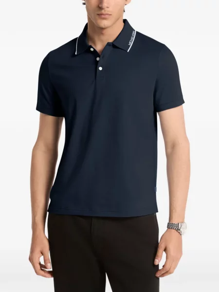 Tricou polo Michael Kors cu autograf albastru