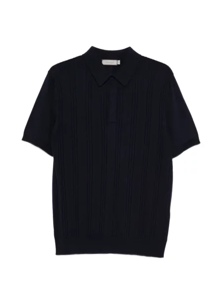 Polo Canali tricotate albastru