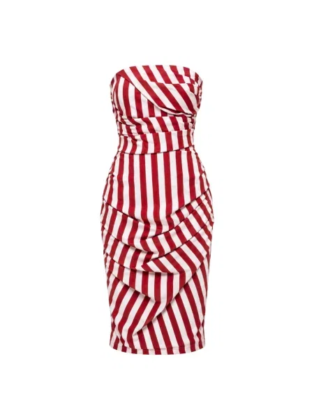 Sukienka midi Dolce And Gabbana czerwona
