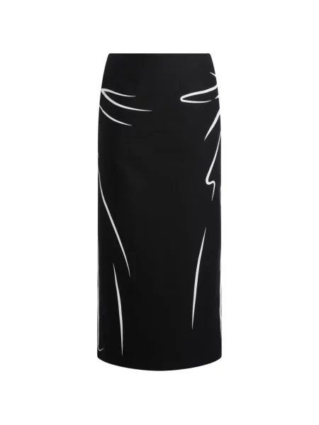 Fustă midi Moschino cu imagine negru