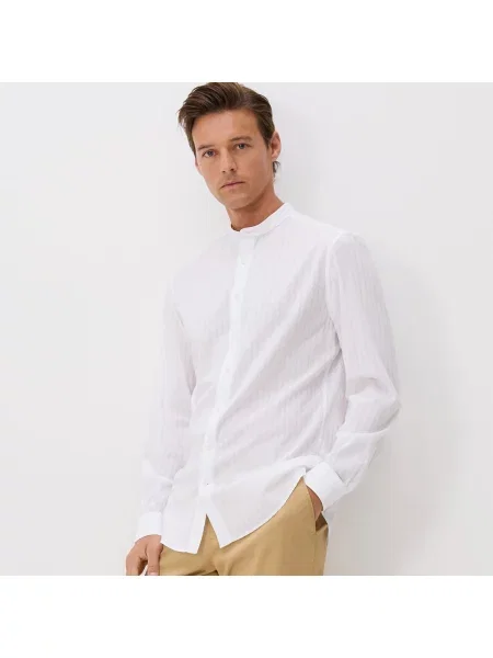 Reserved Košile regular fit z egyptské bavlny bílá