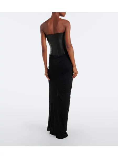 Rochie Alex Perry din piele drapată negru