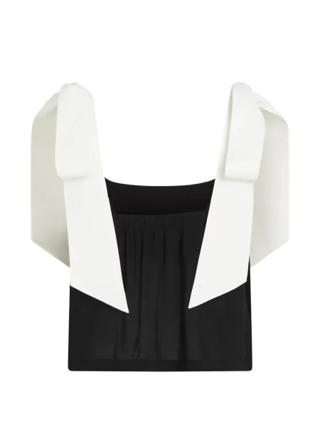 Top Karl Lagerfeld cu funde transparente negru