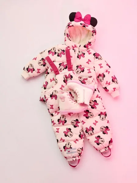 Sinsay Lyžařské kalhoty se šlemi Minnie Mouse krémová