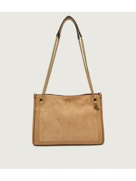 Geantă Lauren Ralph Lauren din piele maro