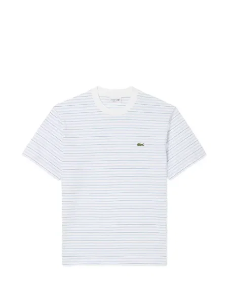 Tricou Lacoste cu dungi alb