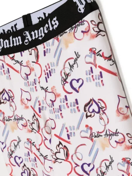 Legginsy dziecięce Palm Angels białe