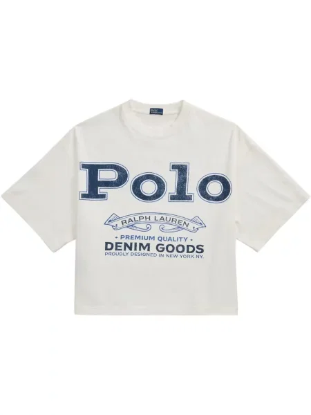 Polo Polo Ralph Lauren z twillu do kolan plisowane żółte