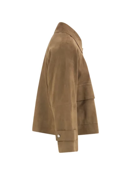 Geacă Weekend Max Mara din piele de căprioară maro