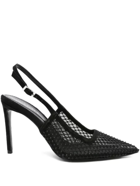 Pantofi cu toc Ginissima de cristal negru
