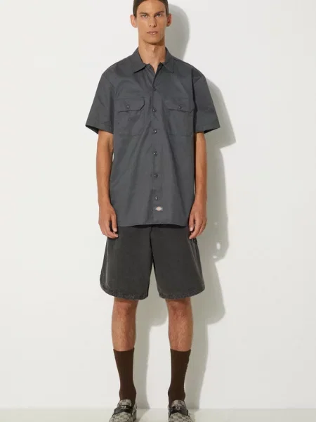 Dickies camasa barbati cu guler clasic regular gri