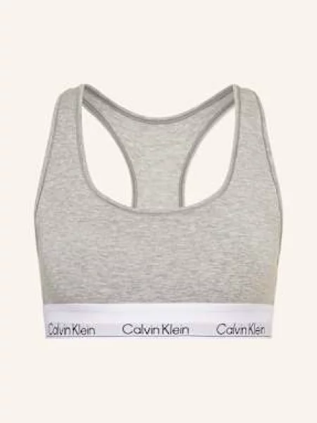 Calvin Klein Bustier Podprsenka Icon Cotton Modal šedá