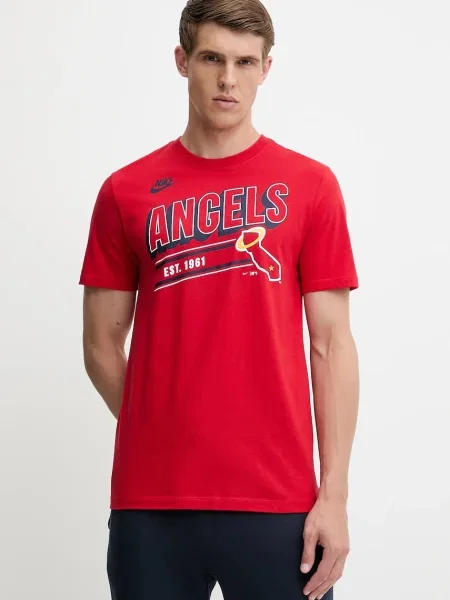 Tričko Nike California Angels s potiskem červená