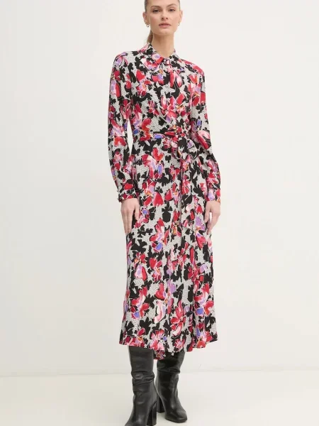 DIANE VON FURSTENBERG rochie midi evazati negru