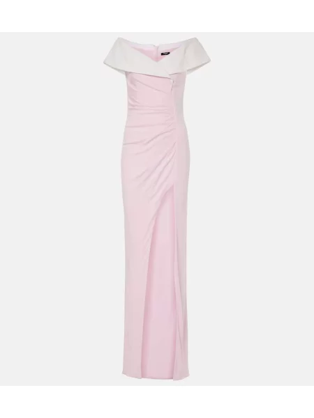 Rochie Balmain din jerseu drapată roz