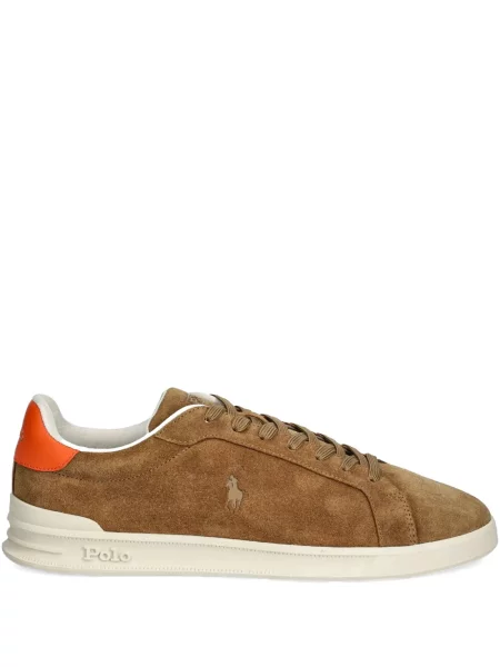 Велурени маратонки Polo Ralph Lauren на цветя с принт черно