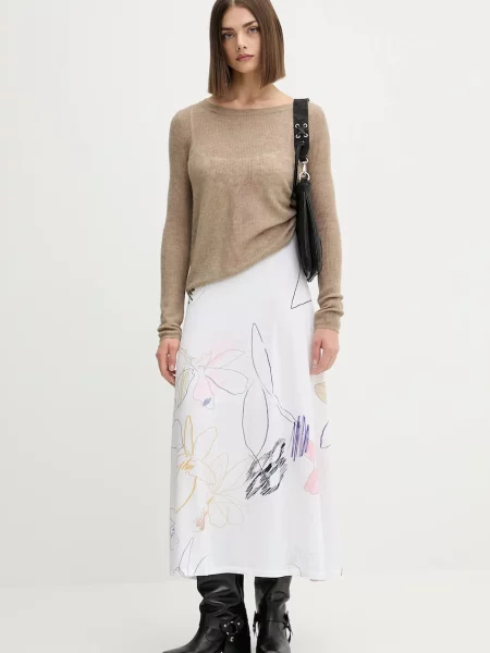 Desigual sukienka KALA midi rozkloszowana zielony