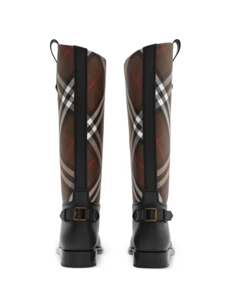 Botine Burberry în carouri maro