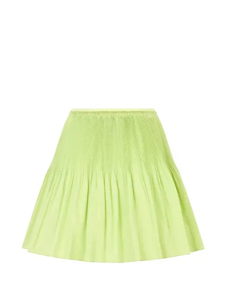 Fusta plisata Valentino Garavani plisată verde
