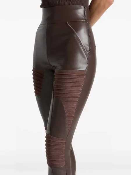 Leggings Manière De Voir din piele de căprioară maro