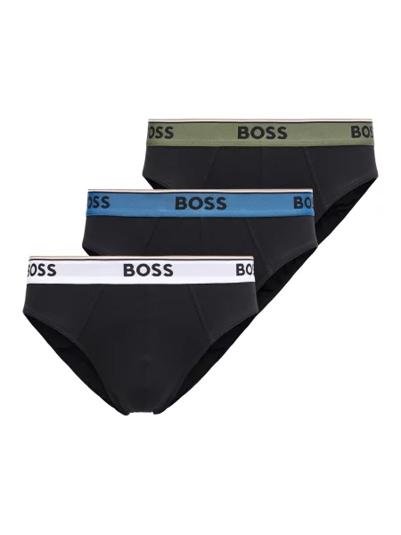 BOSS Spodnje hlačke kraljevo modra / temno zelena / črna bela