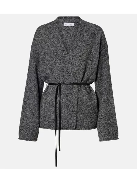 Cardigan Velvet de lână gri