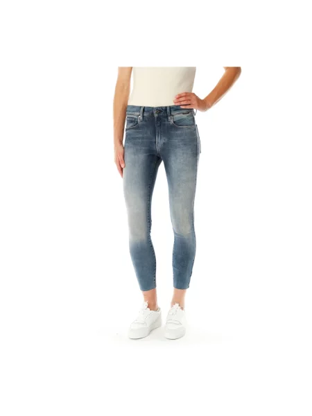 Skinny kostka jeansy skinny G-star 3301 niebieskie