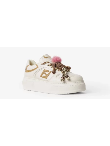 Sneakersy Fendi skórzane na platformie