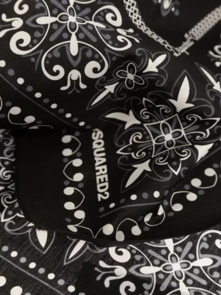 Fular Dsquared2 cu imagine negru