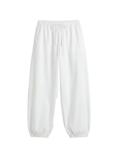 Pantaloni Reformation alergare cu cordon alb