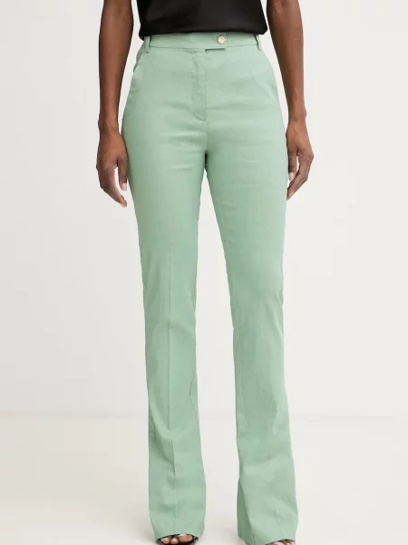 Pinko pantaloni de costum pentru femei din verde