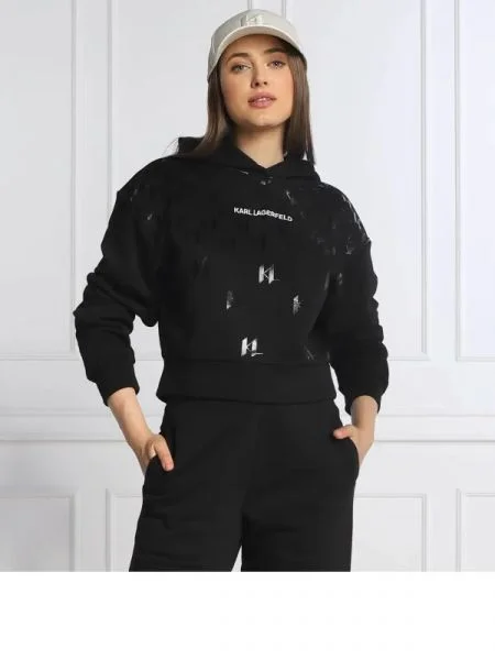 Karl Lagerfeld Hanorac MONOGRAM negru